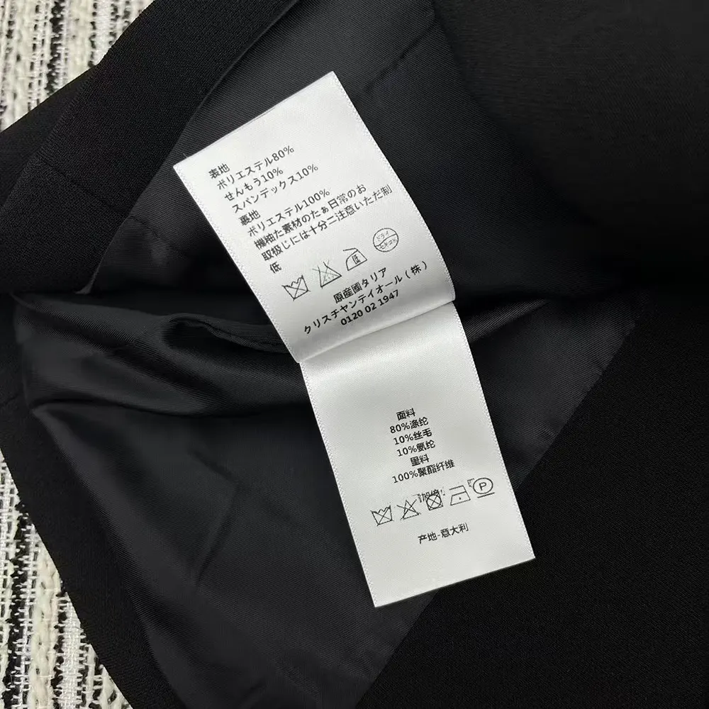 Dior Women Asymmetric Short-Sleeved Jacket with Belt Black Silk and Cotton Faille