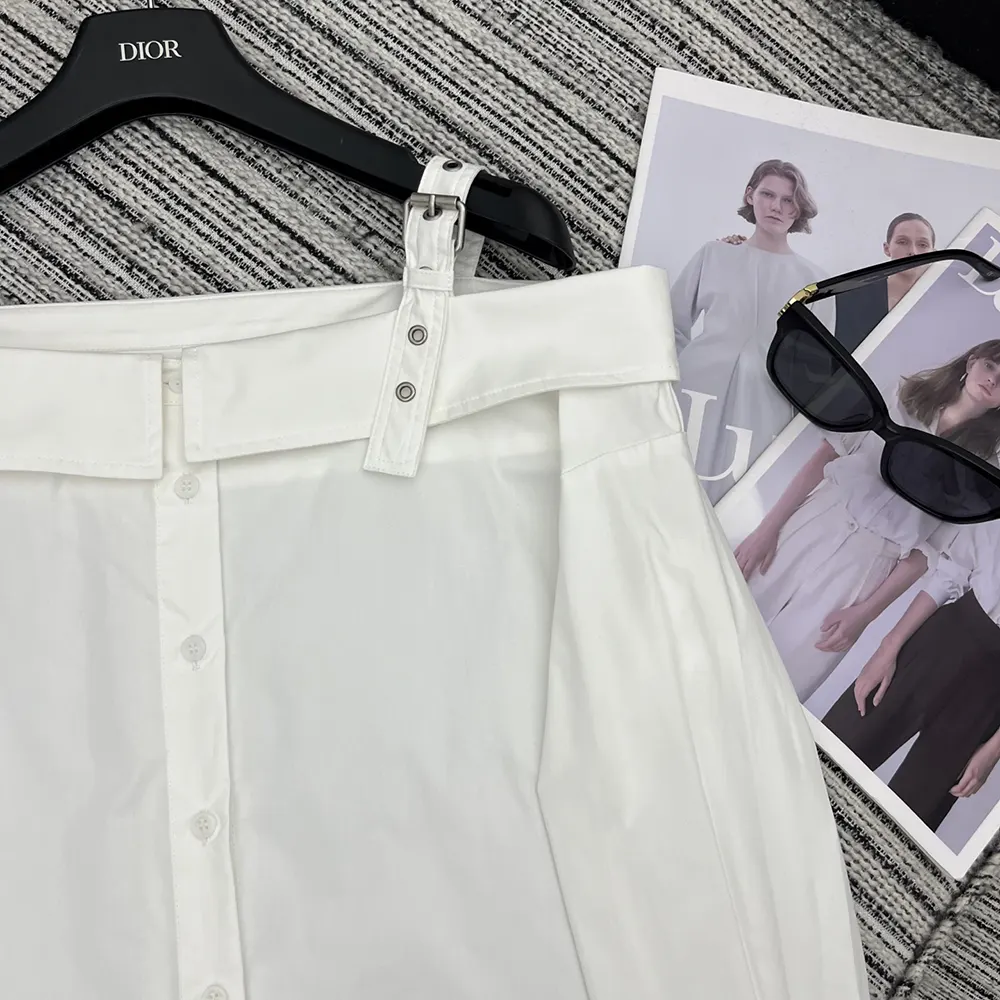 Dior Women Blouse White Cotton Poplin 521B85A3356_X0100
