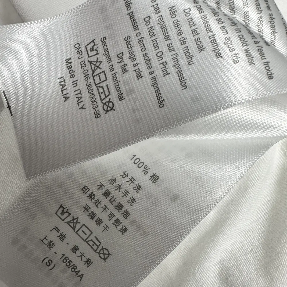 Dior Men Dioramour Embroidered T-Shirt White Cotton and Linen Jersey