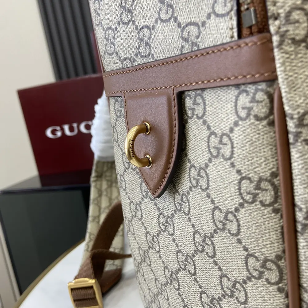 G*u*i unisex gg emblem medium backpack-brown 821159faed39786