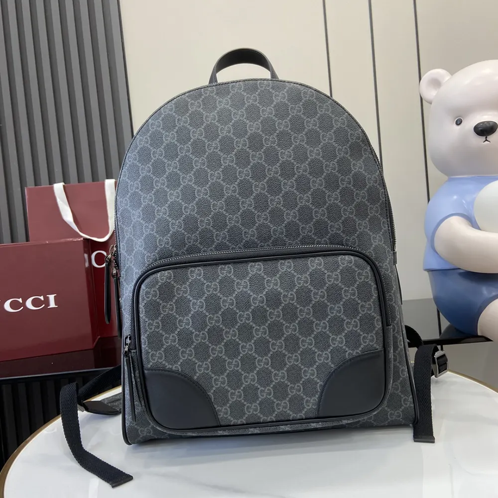 G*u*i unisex gg emblem medium backpack-gray 821159faed41000