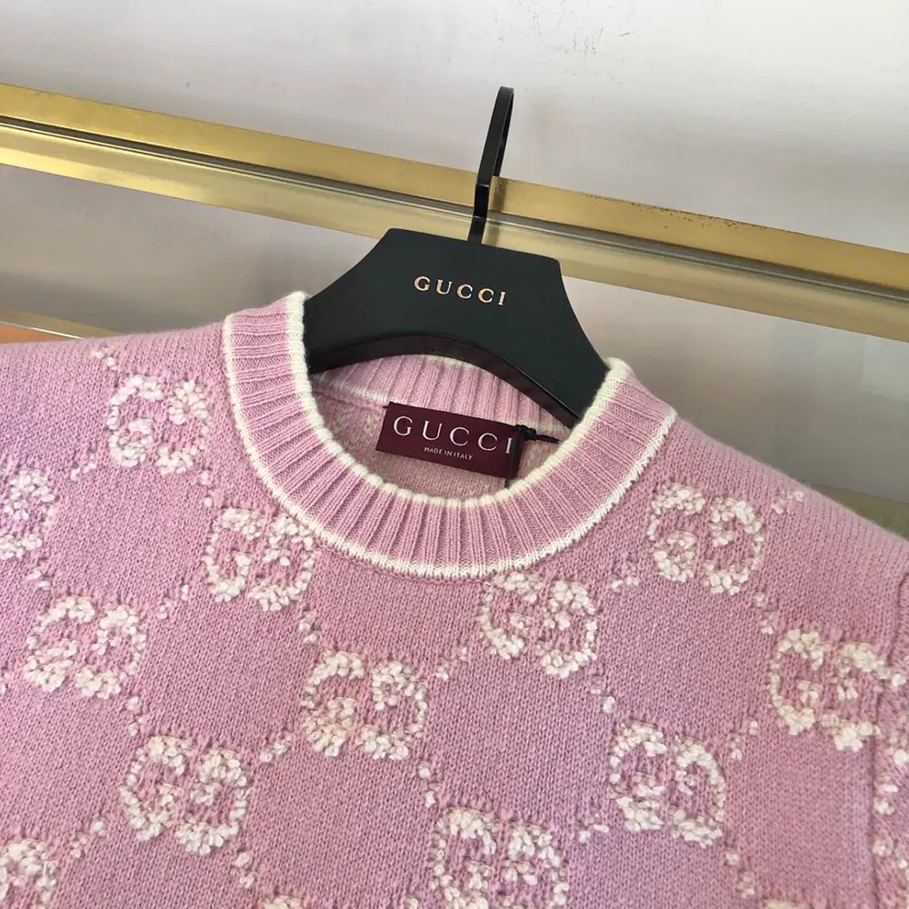G*u*i women gg wool boucle jacquard top 770059xkcna6011