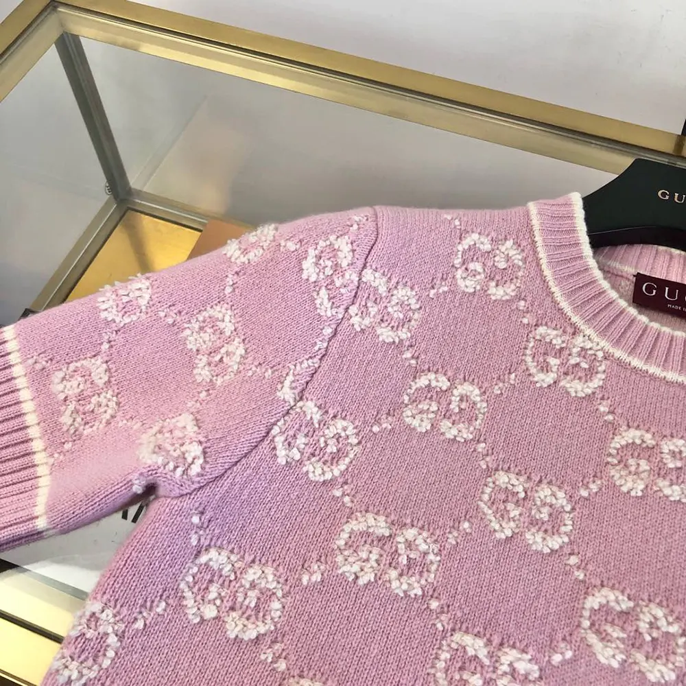G*u*i women gg wool boucle jacquard top 770059xkcna6011
