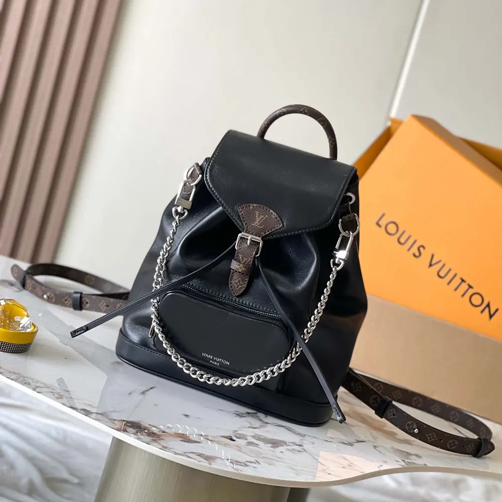 Louis Vuitton LV Women Montsouris Vibe PM in Cowhide Leather Trim M12587