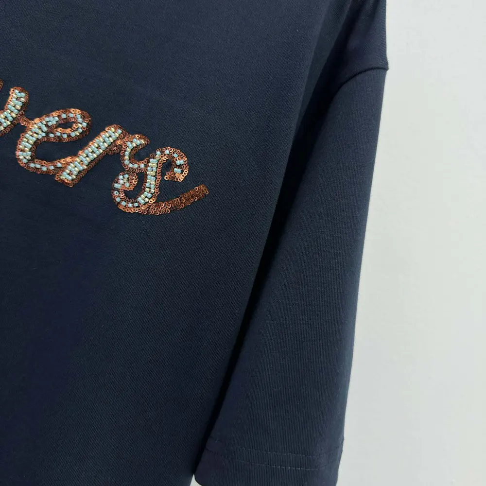 Louis Vuitton Women LV Vers Embellished Short-Sleeved T-Shirt 1AGHXO