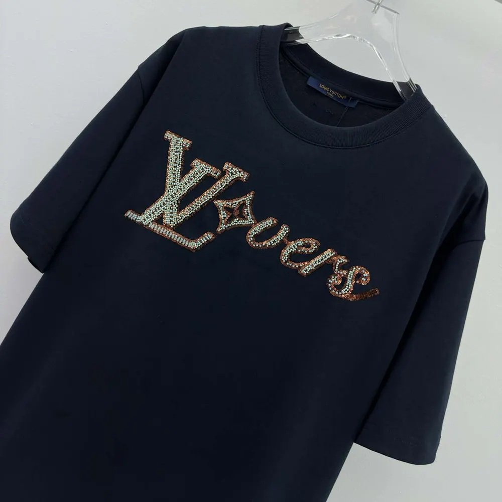 Louis Vuitton Women LV Vers Embellished Short-Sleeved T-Shirt 1AGHXO