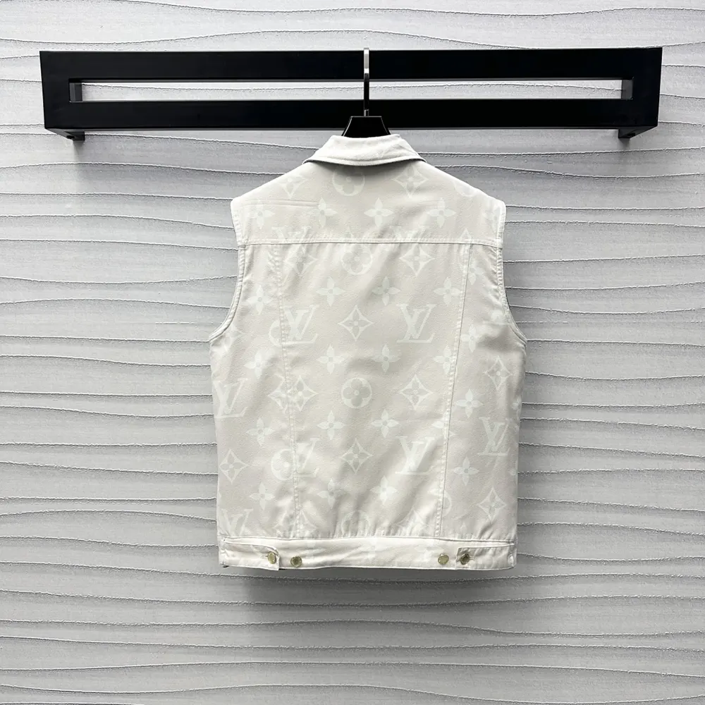 Louis Vuitton Women Reversible Sleeveless Denim Jacket 1AGOT9