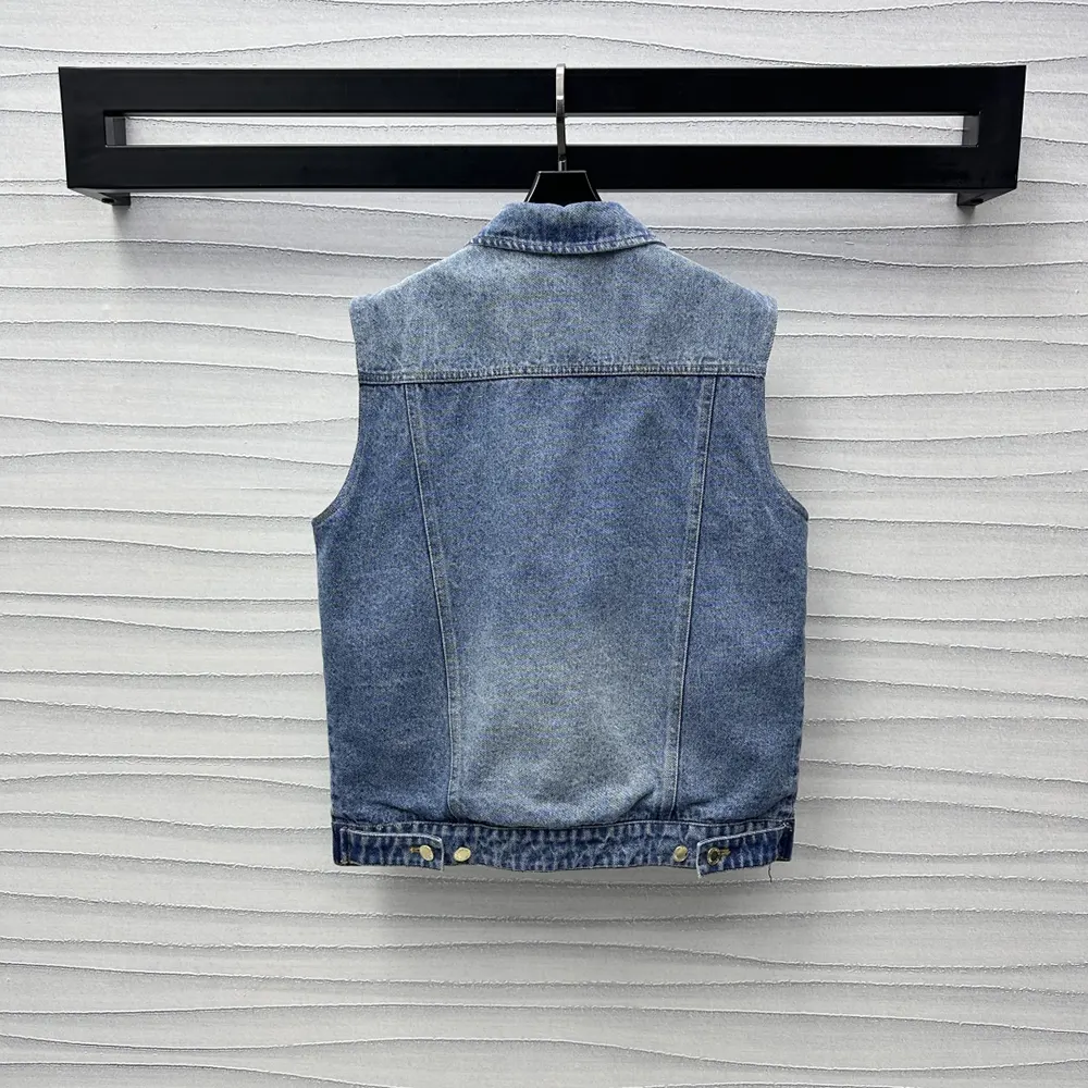 Louis Vuitton Women Reversible Sleeveless Denim Jacket 1AGOT9
