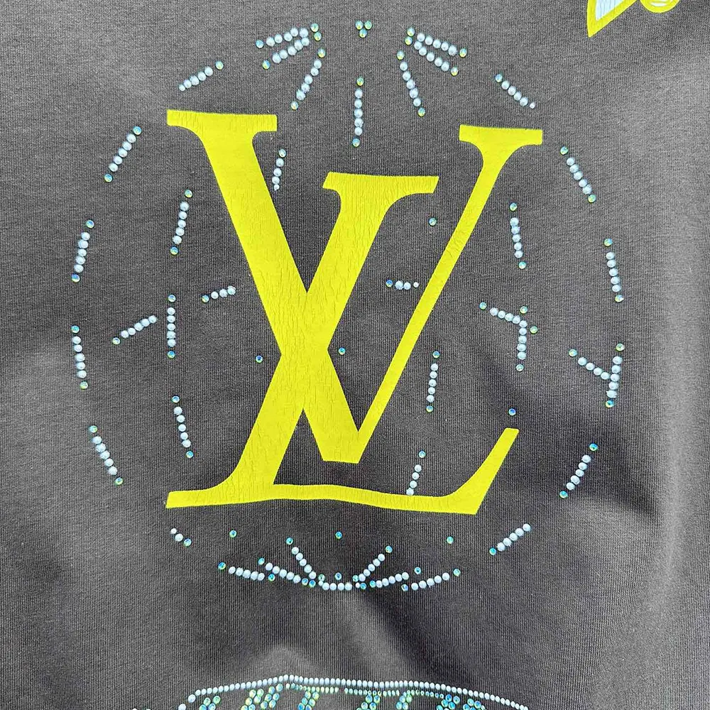 Louis Vuitton Men Washed Embellished Cotton T-Shirt 1AHCL3