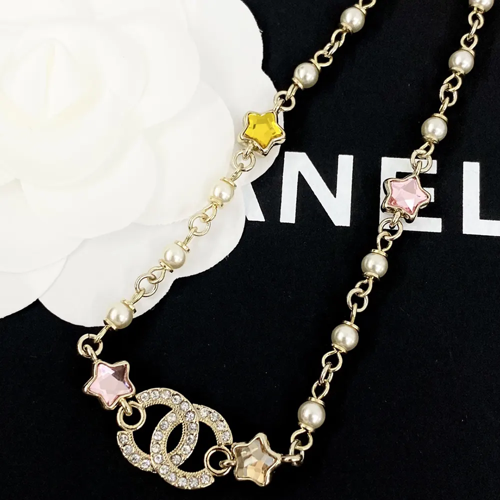 Chanel Women Choker Metal Glass Pearls Strass ABF193