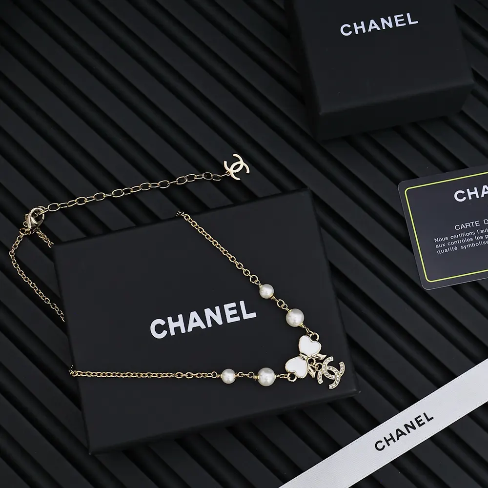 Chanel Women Choker Metal Resin Glass Pearls Strass ABF304B19854