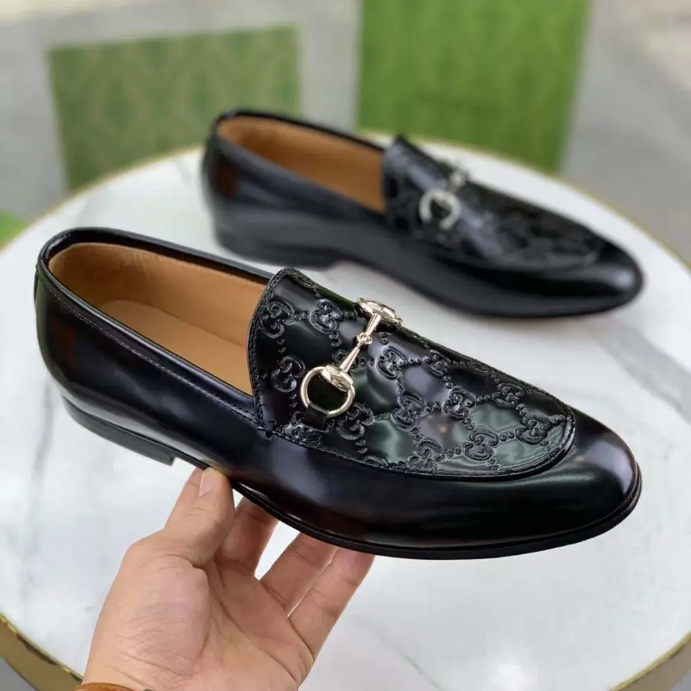 G*u*i men loafer with horsebit-black 798997aad7e1000