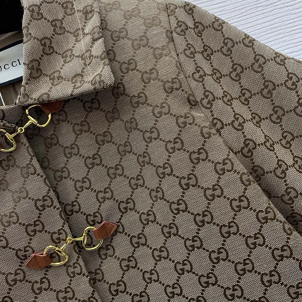 G*u*i women gg canvas jacket with horsebit 820434z8bzf2580