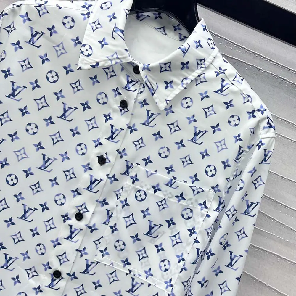 Louis Vuitton LV Men Aquarelle Monogram Silk Shirt 1AHGW8