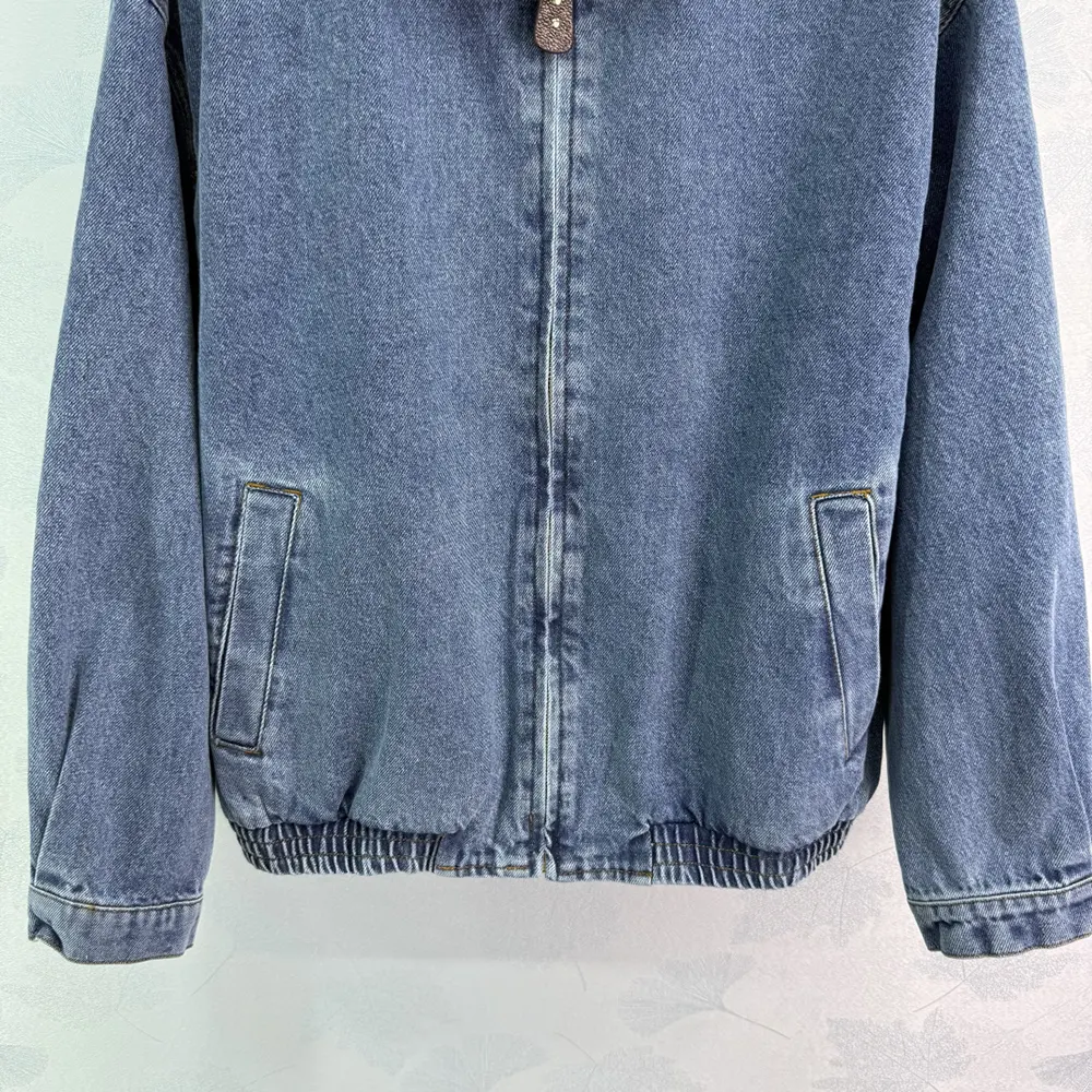 Louis Vuitton Men Denim Bomber Jacket-Blue 1AHHRU