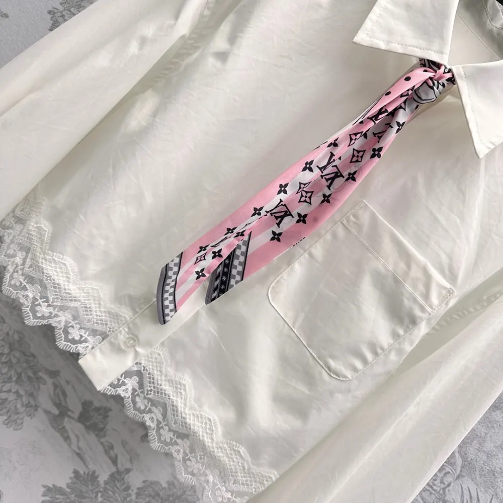Louis Vuitton LV Women Lace Trim Shirt 1AHGWW