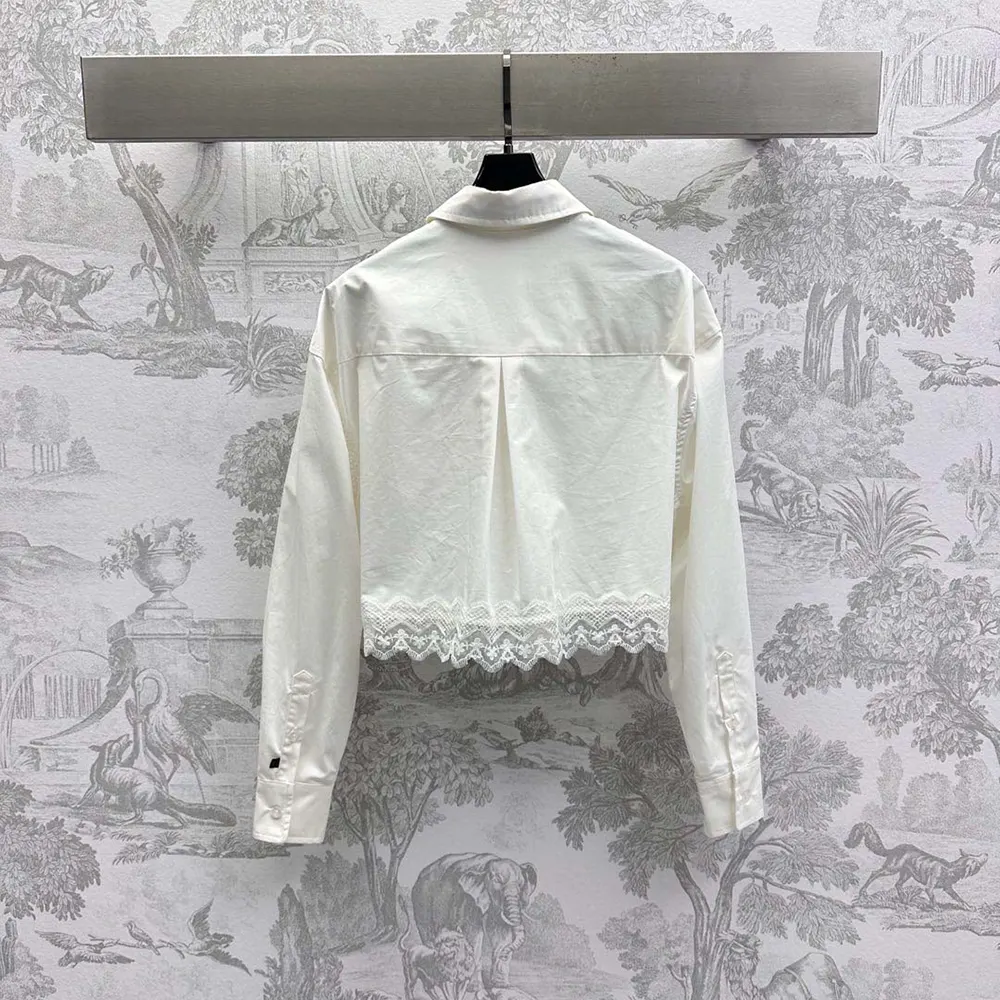 Louis Vuitton LV Women Lace Trim Shirt 1AHGWW